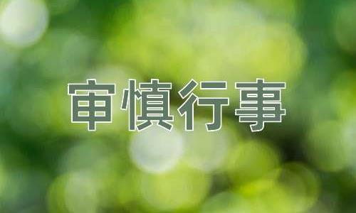 成语审慎行事