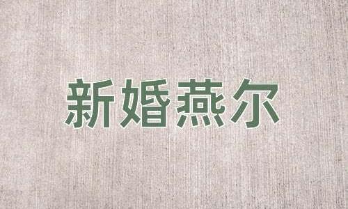 成语新婚燕尔