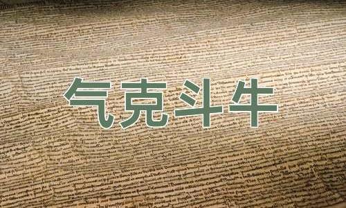 成语气克斗牛