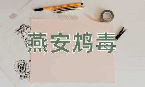 成语燕安鸩毒