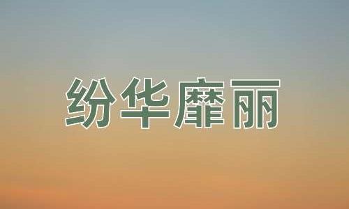 成语纷华靡丽