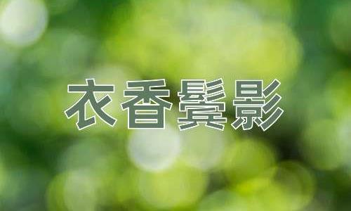 成语衣香鬓影