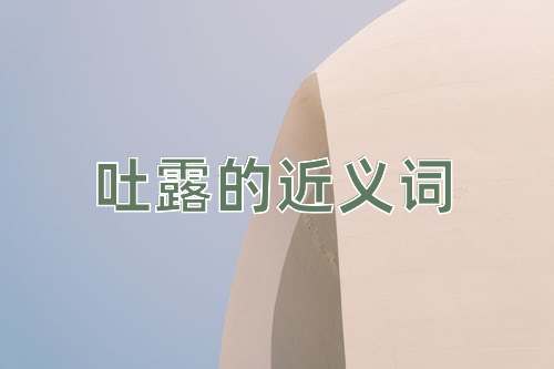 吐露的近义词