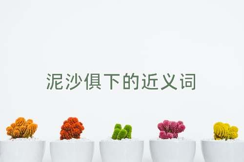 泥沙俱下的近义词